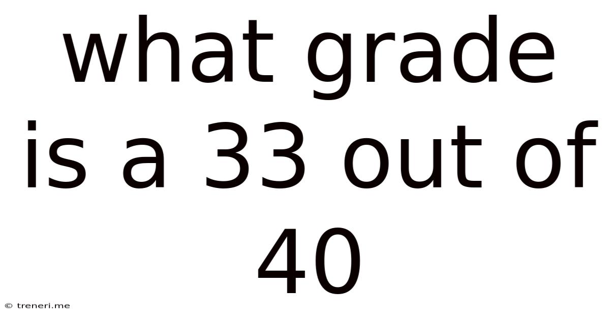 What Grade Is A 33 Out Of 40