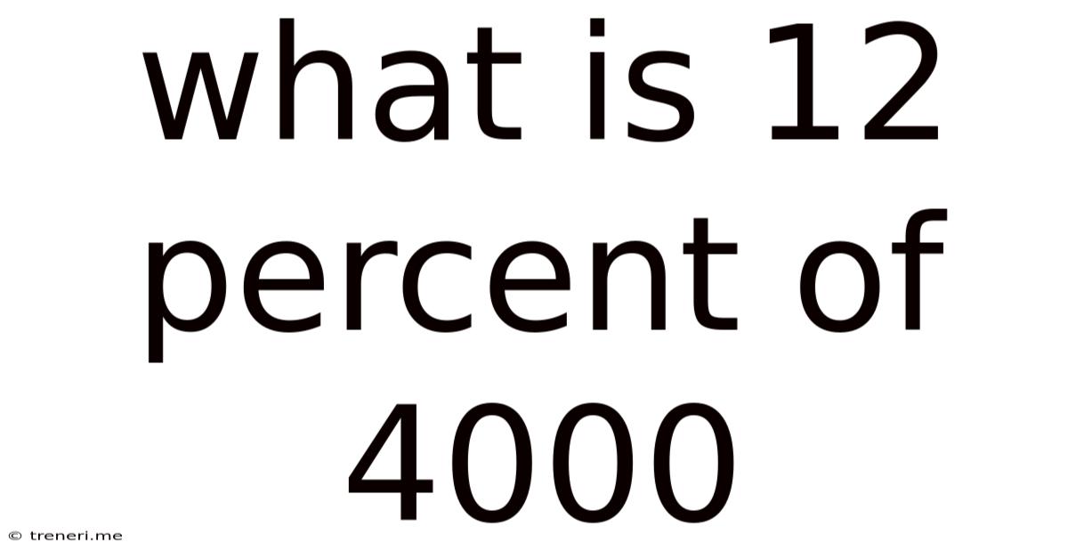 What Is 12 Percent Of 4000