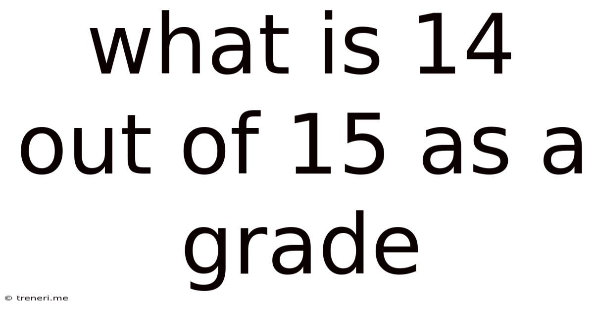 What Is 14 Out Of 15 As A Grade