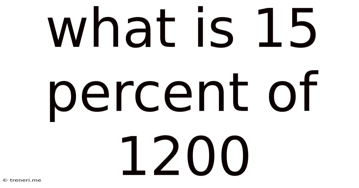 What Is 15 Percent Of 1200