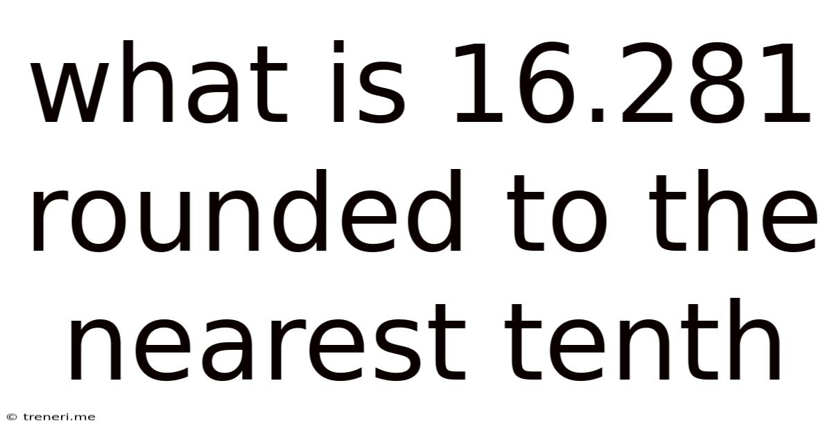 What Is 16.281 Rounded To The Nearest Tenth