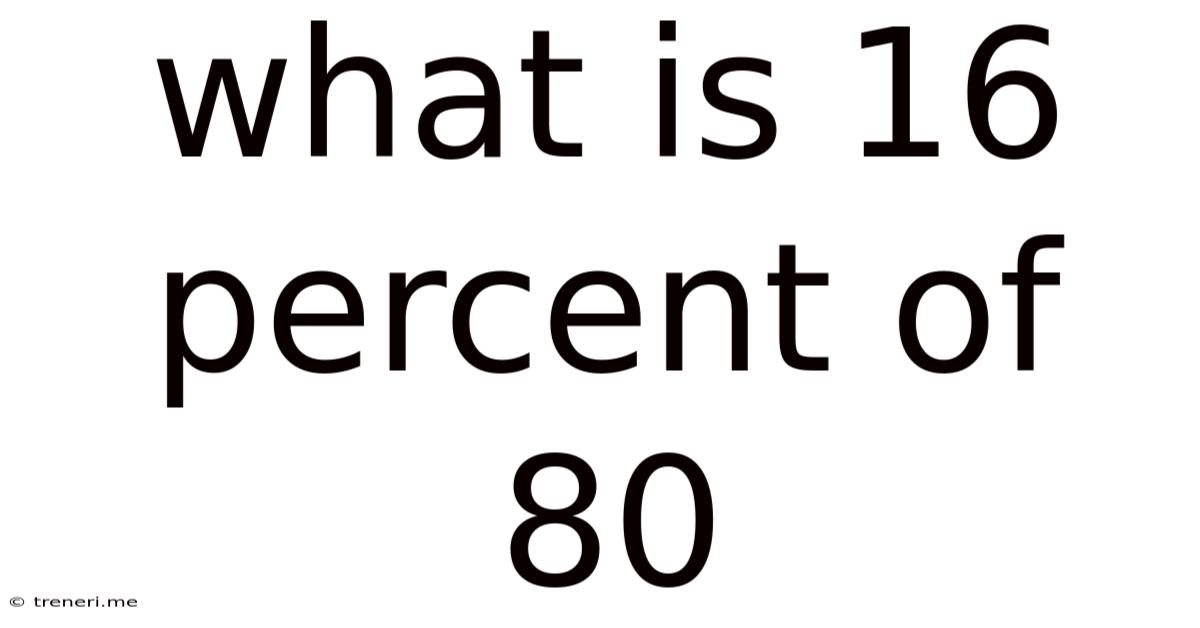 What Is 16 Percent Of 80