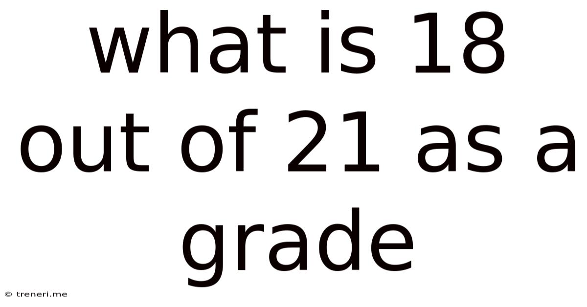 What Is 18 Out Of 21 As A Grade