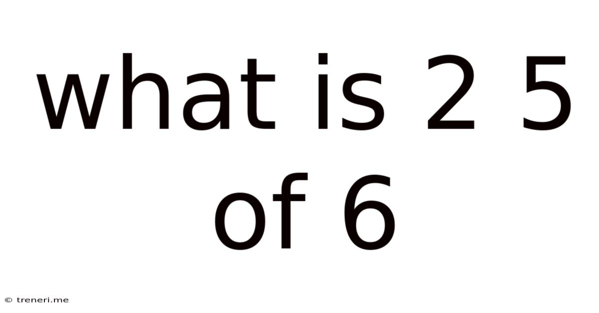 What Is 2 5 Of 6