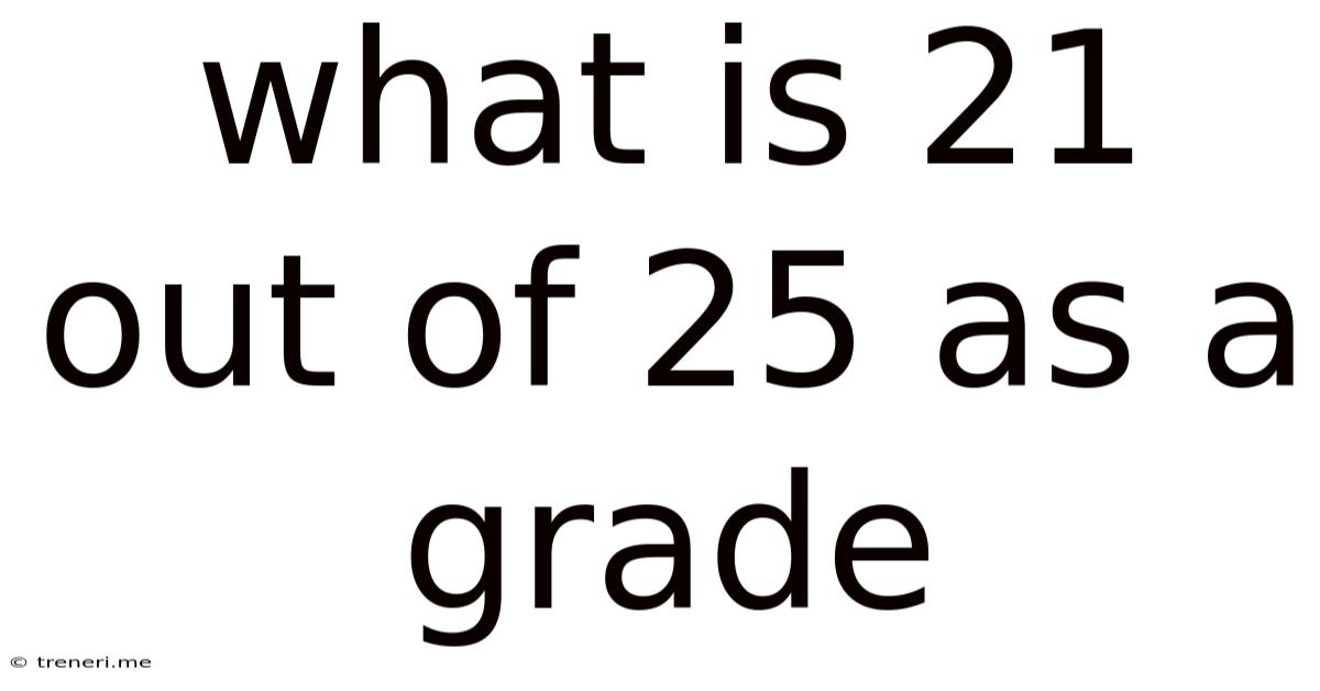 What Is 21 Out Of 25 As A Grade