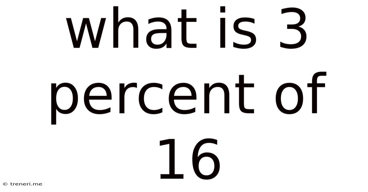 What Is 3 Percent Of 16