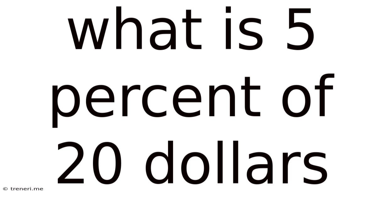 What Is 5 Percent Of 20 Dollars
