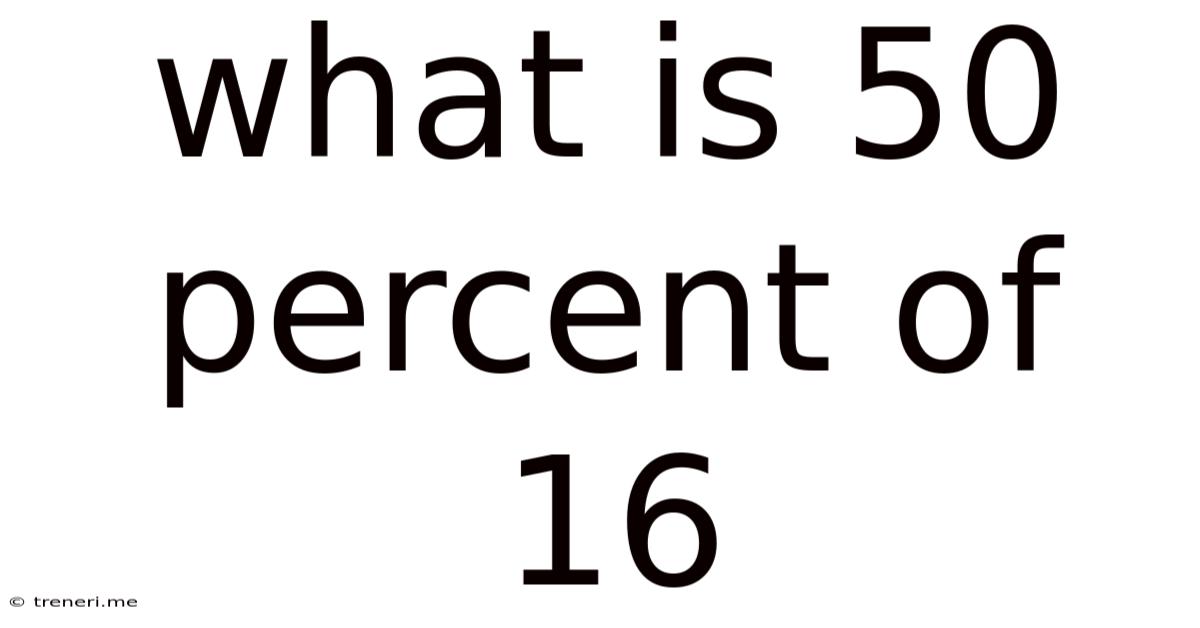 What Is 50 Percent Of 16