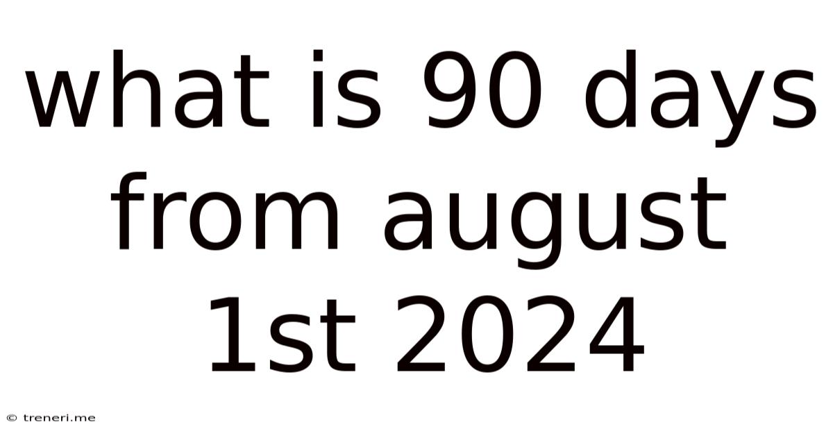 What Is 90 Days From August 1st 2024