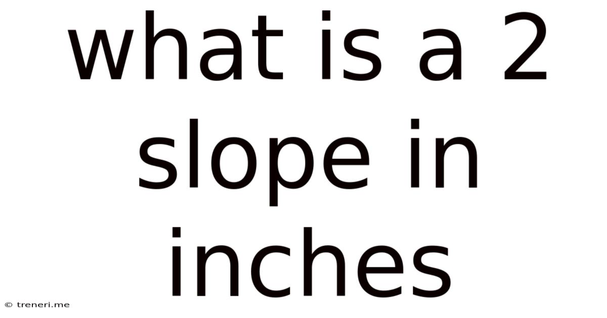 What Is A 2 Slope In Inches
