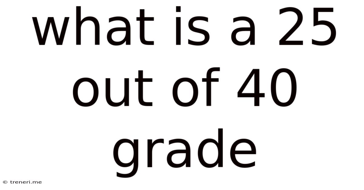 What Is A 25 Out Of 40 Grade