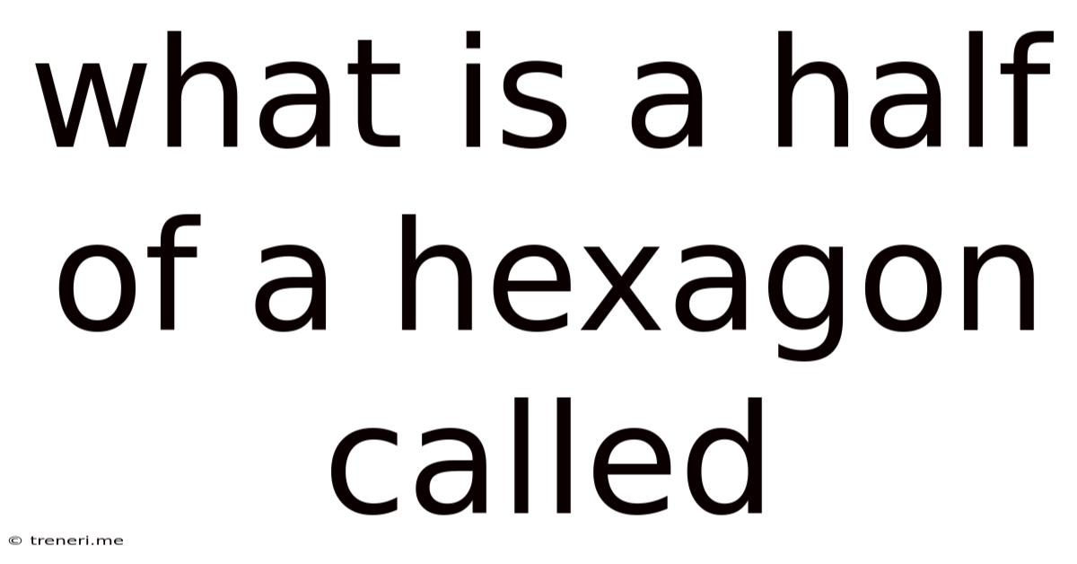 What Is A Half Of A Hexagon Called