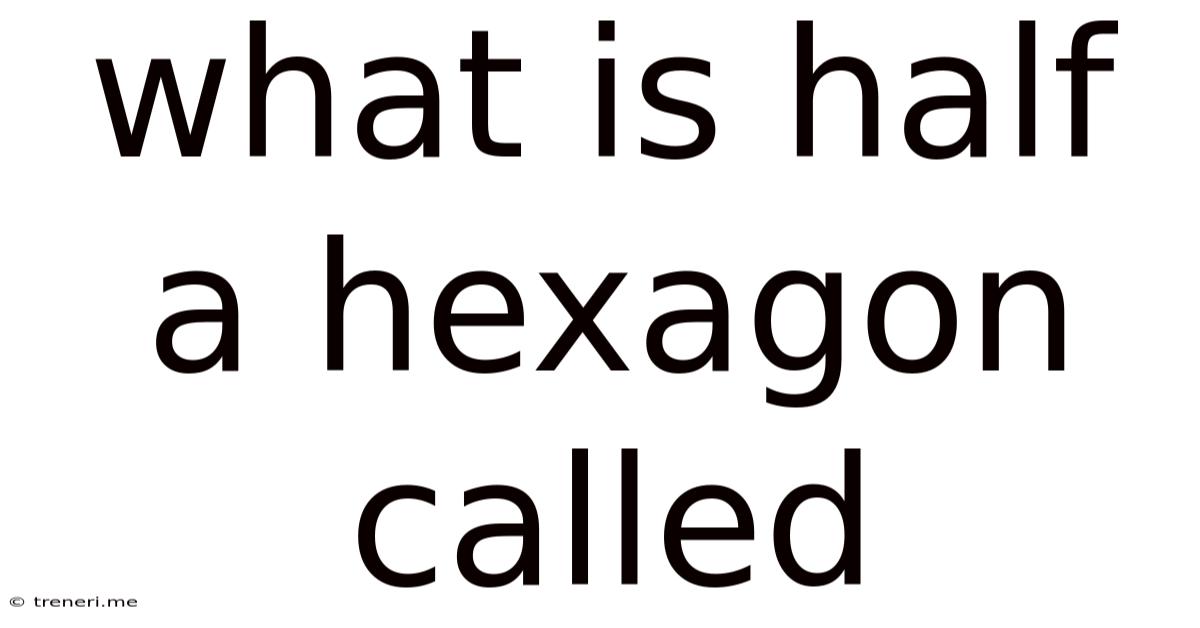 What Is Half A Hexagon Called