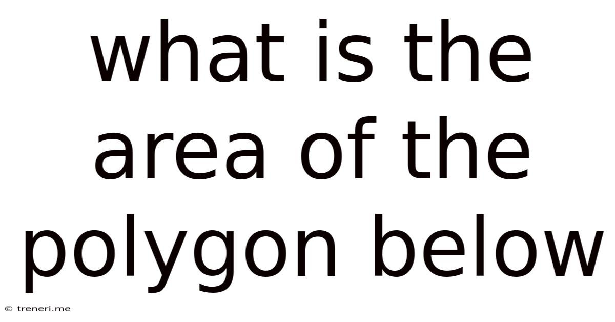 What Is The Area Of The Polygon Below