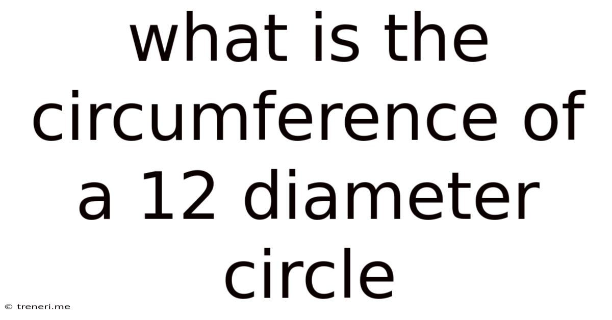 What Is The Circumference Of A 12 Diameter Circle