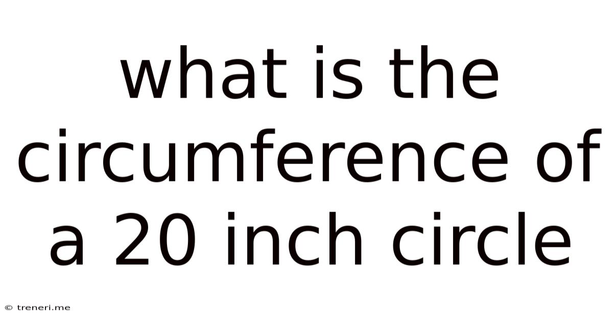 What Is The Circumference Of A 20 Inch Circle