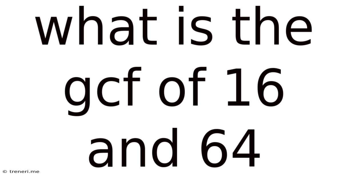 What Is The Gcf Of 16 And 64