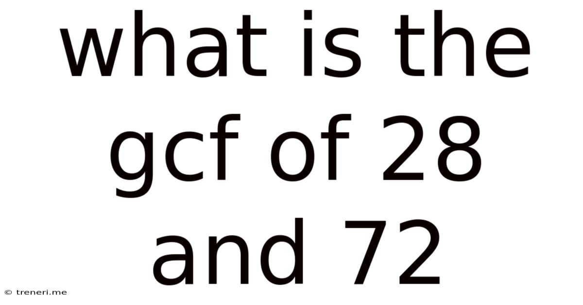 What Is The Gcf Of 28 And 72