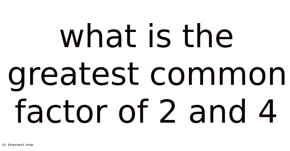 What Is The Greatest Common Factor Of 2 And 4