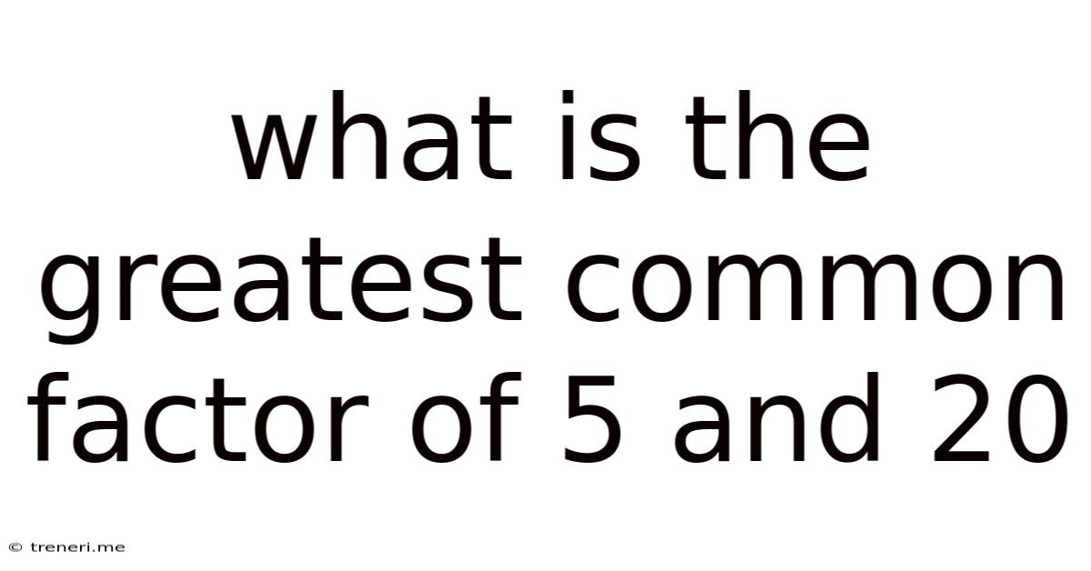What Is The Greatest Common Factor Of 5 And 20
