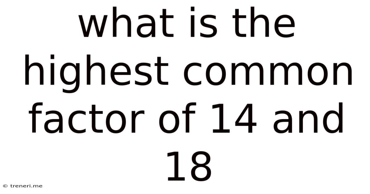 What Is The Highest Common Factor Of 14 And 18
