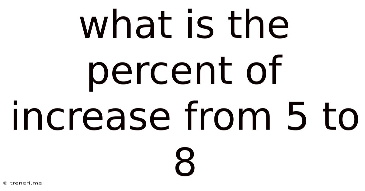 What Is The Percent Of Increase From 5 To 8