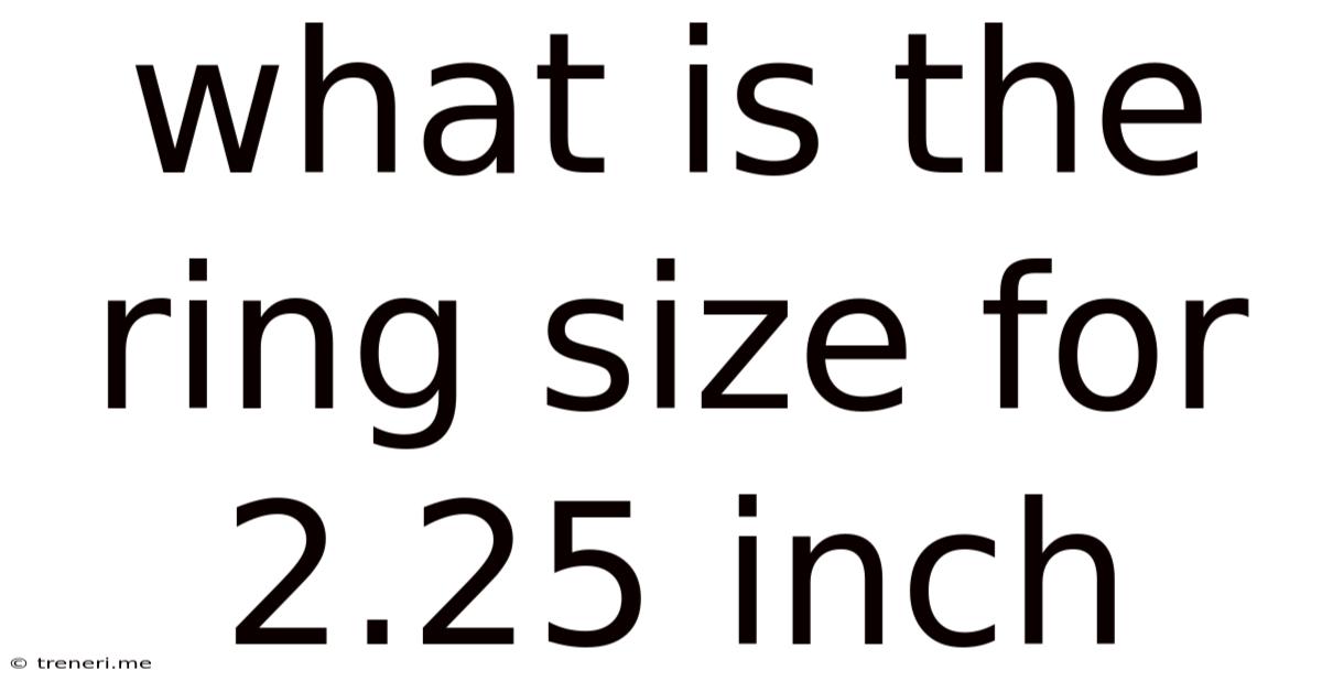 What Is The Ring Size For 2.25 Inch
