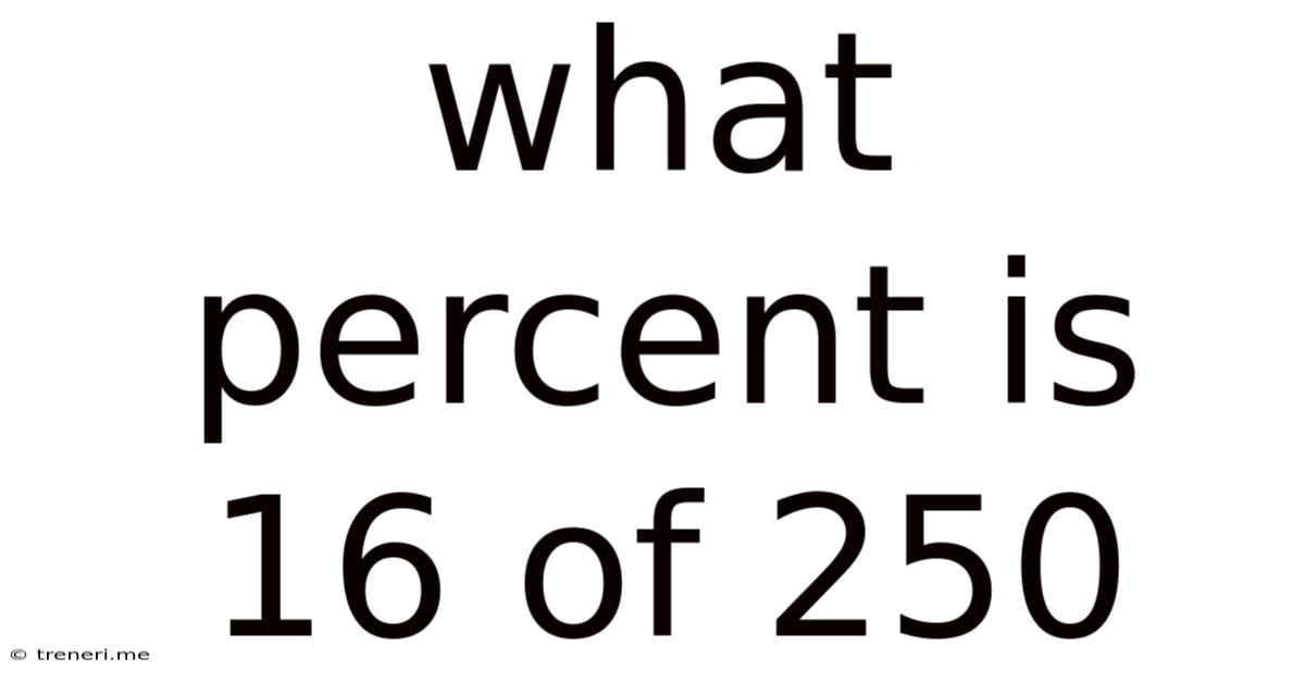 What Percent Is 16 Of 250