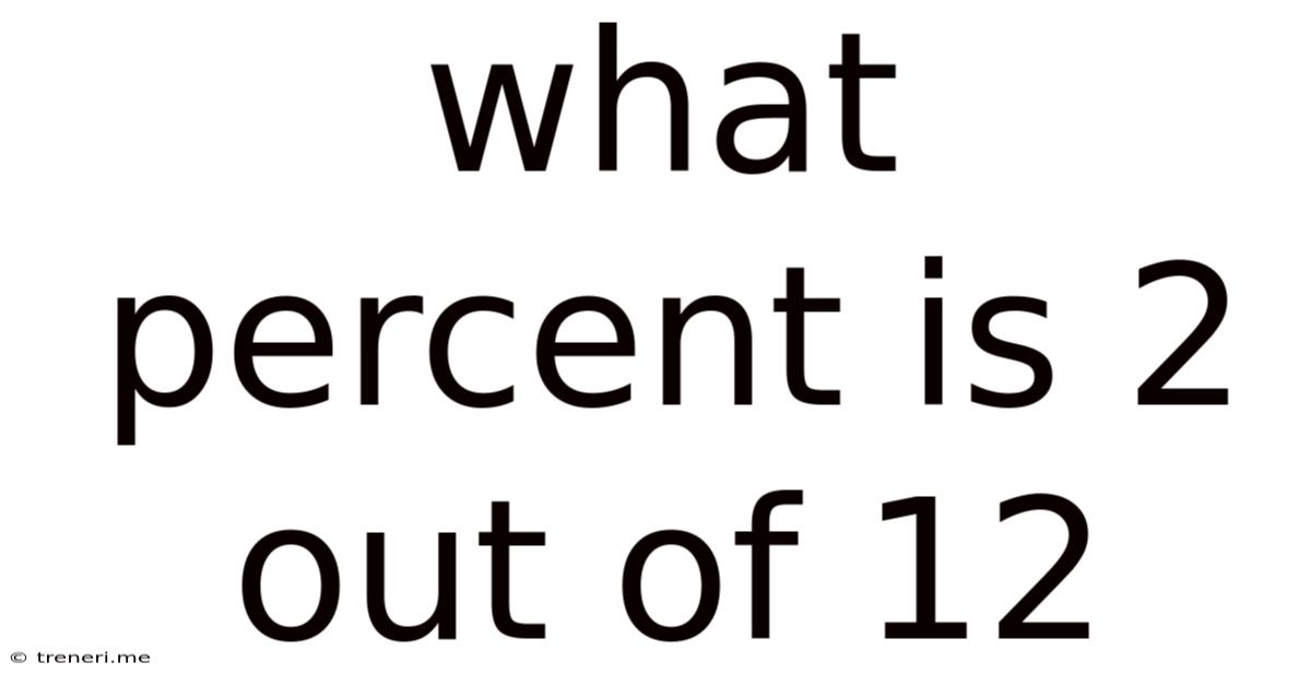 What Percent Is 2 Out Of 12