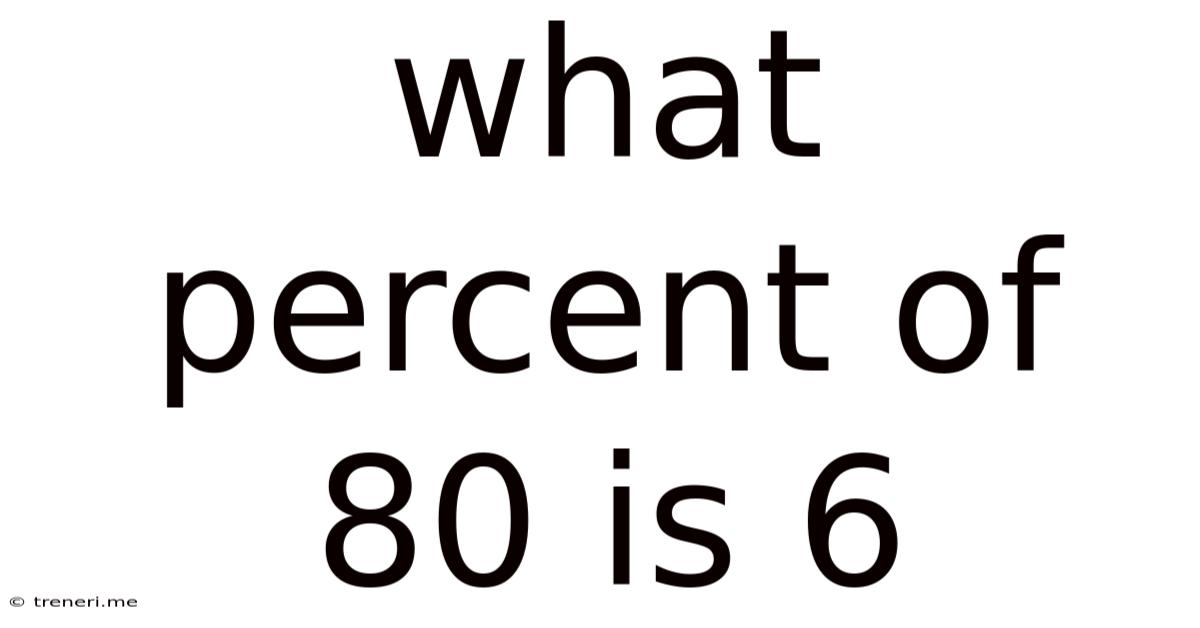 What Percent Of 80 Is 6