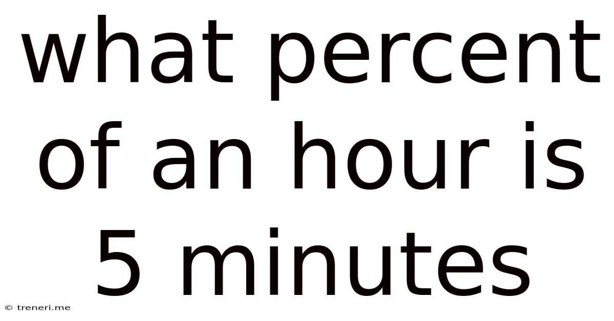 What Percent Of An Hour Is 5 Minutes
