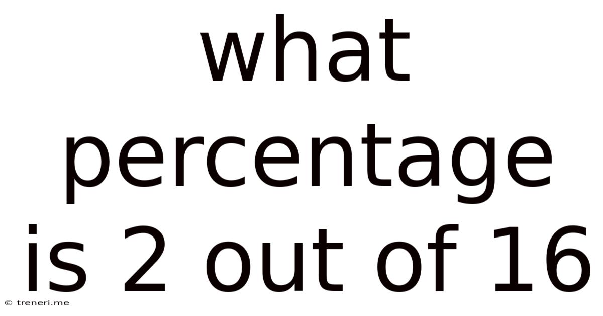 What Percentage Is 2 Out Of 16