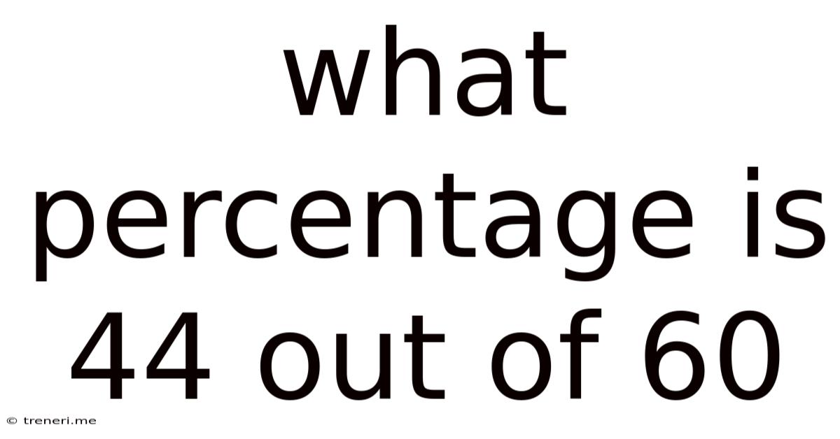 What Percentage Is 44 Out Of 60