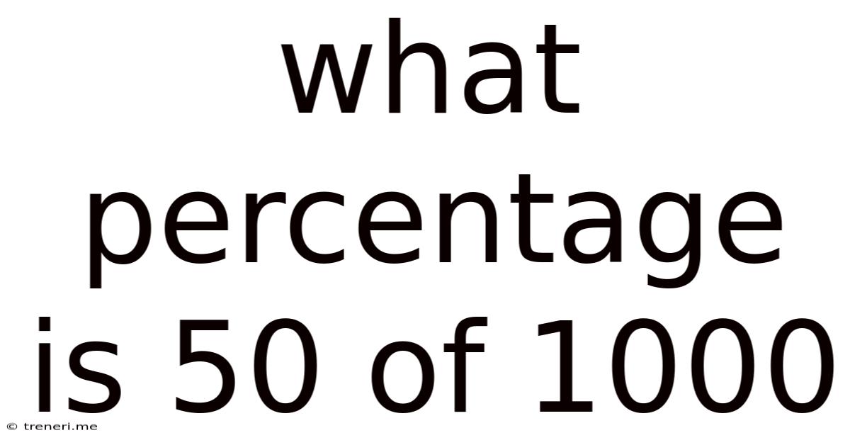 What Percentage Is 50 Of 1000