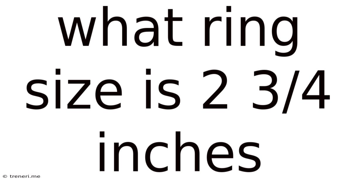 What Ring Size Is 2 3/4 Inches