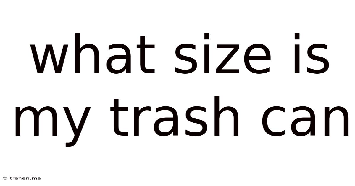 What Size Is My Trash Can