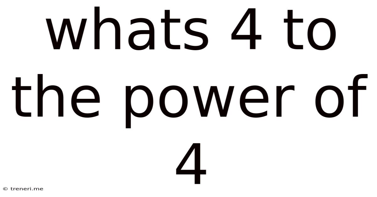 Whats 4 To The Power Of 4