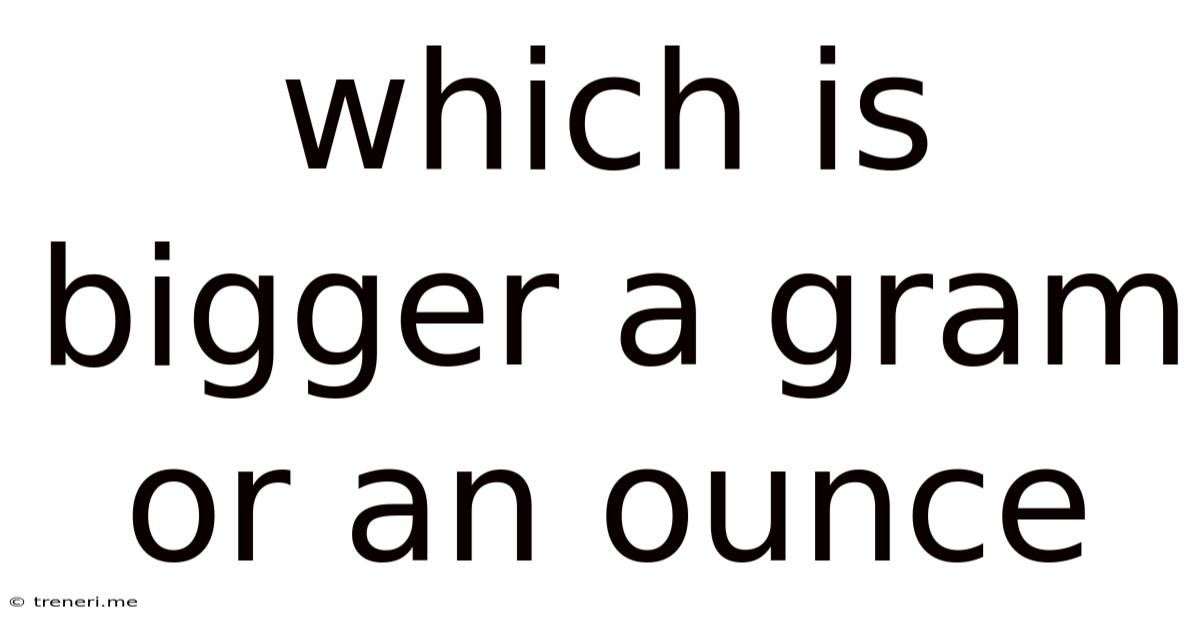 Which Is Bigger A Gram Or An Ounce